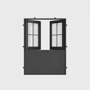 Air Getty Dutch double flat steel exterior doors with classic European Dutch door styling