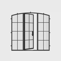 Air 5 with Thermal Break and Side Windows - Single Arch | Standard Sizes by Pinky’s Iron Doors — home doors, view 6