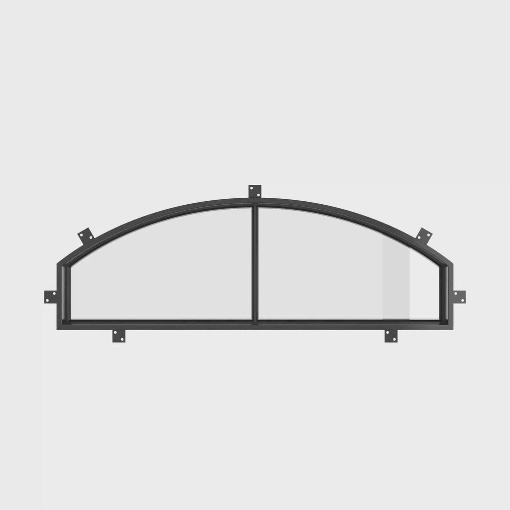 Air 4 curved top architectural window with narrow steel sightlines