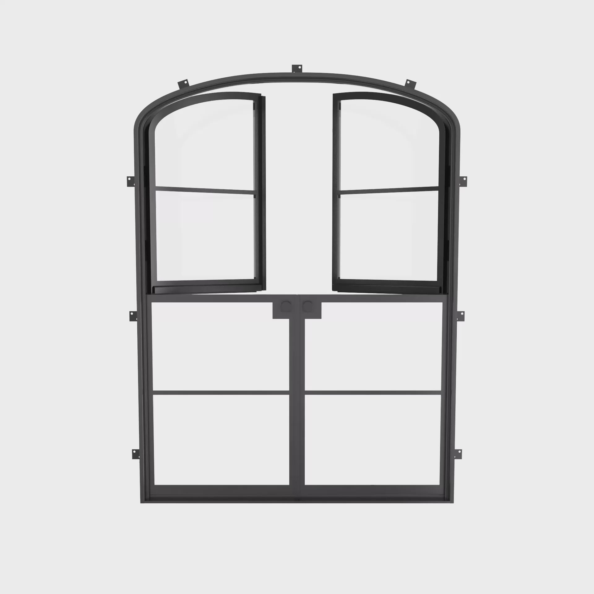 Air 4 Dutch double doors with subtle curved frame