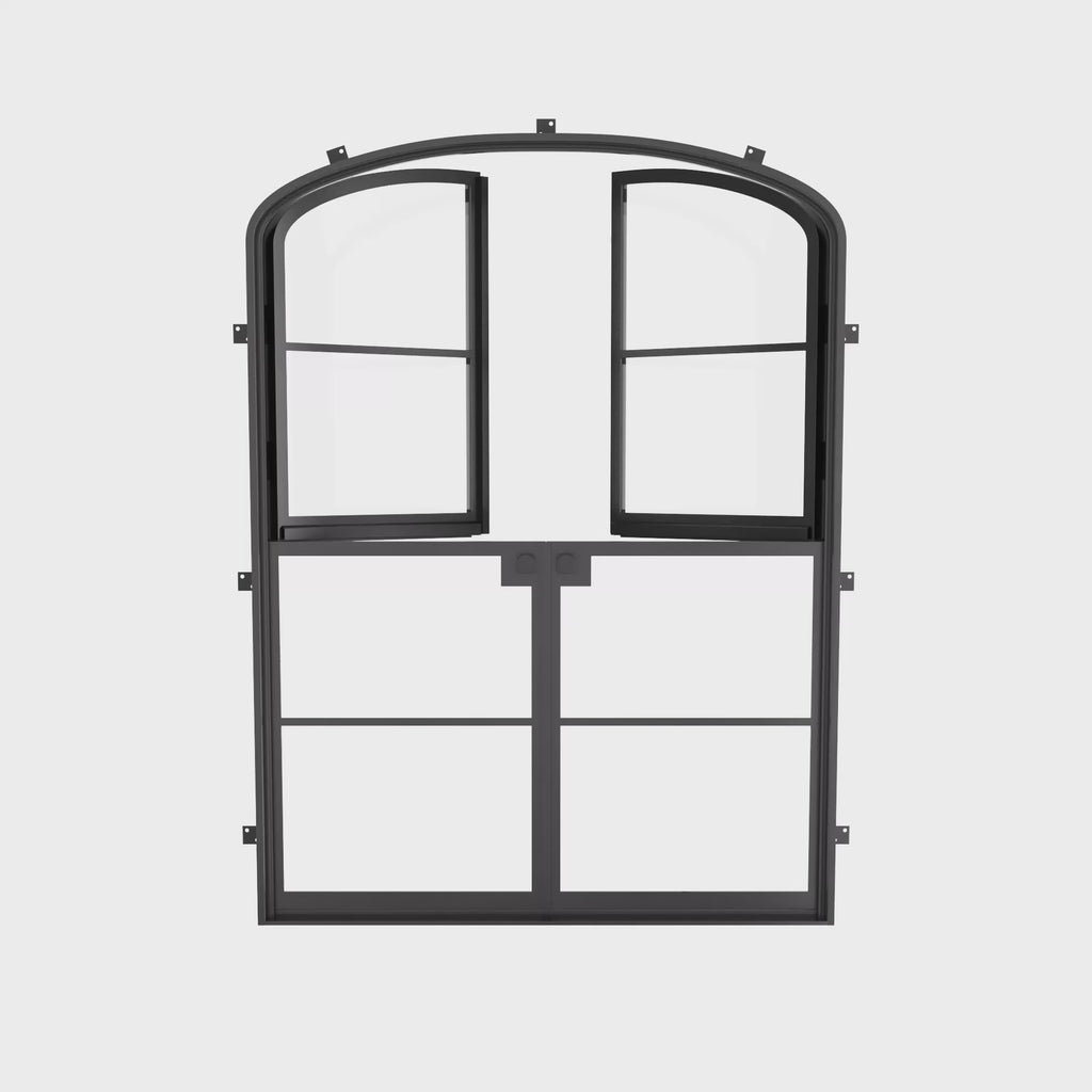 Air 4 Dutch double doors with subtle curved frame