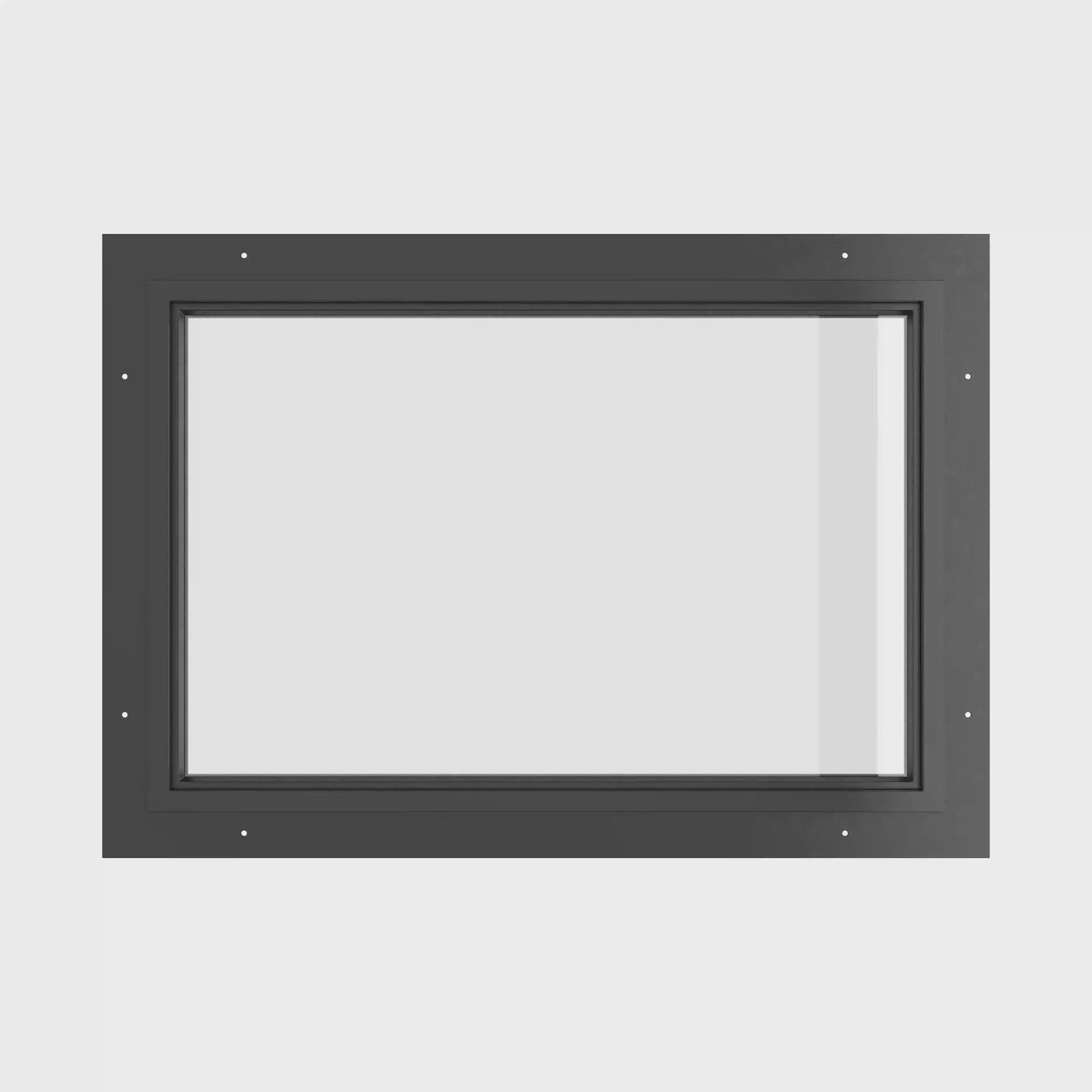 wide steel window with thermal break and clean lines