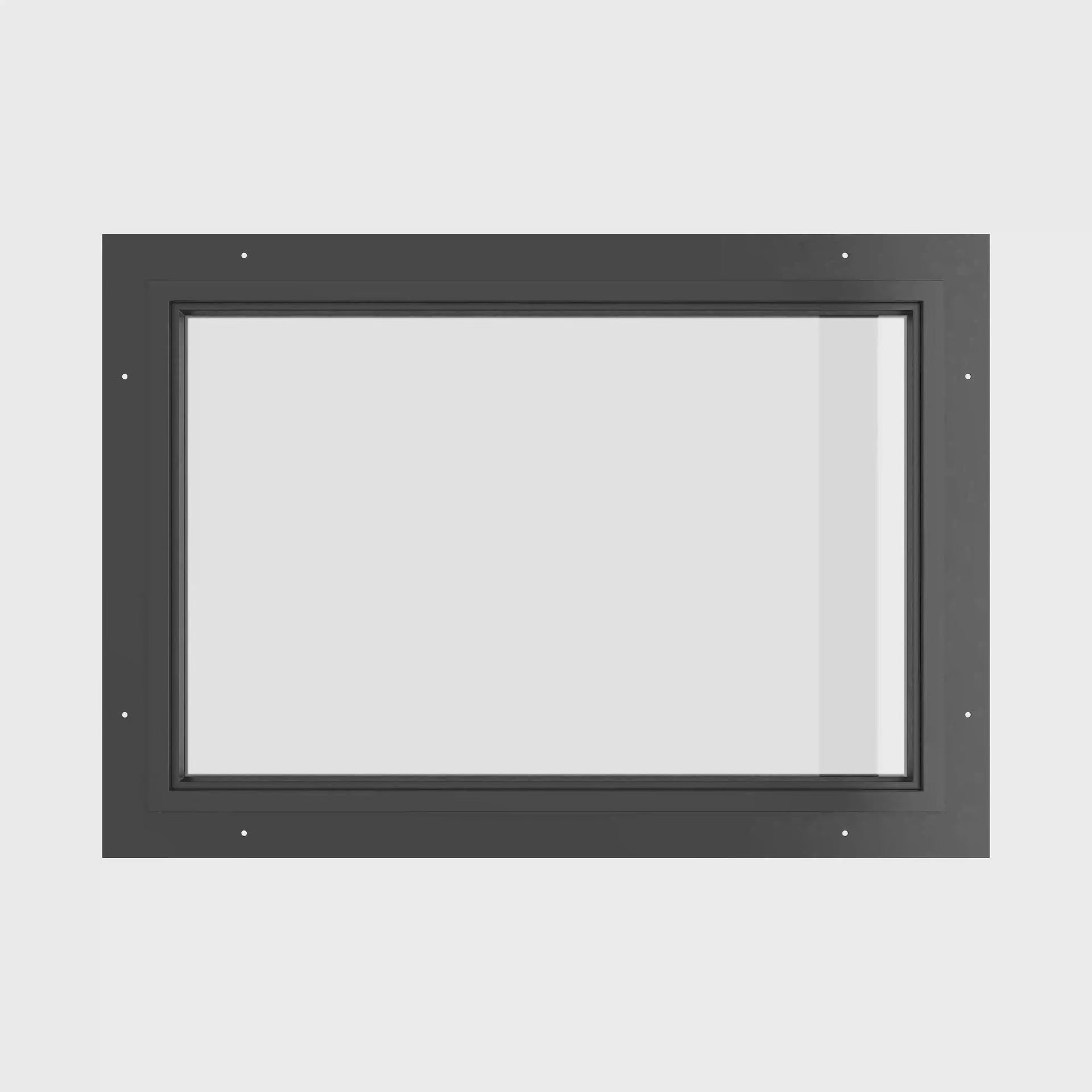 wide steel window with thermal break and clean lines