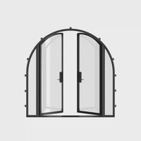 Air Lite with Thermal Break and Side Windows - Double Full Arch | Standard Sizes by Pinky’s Iron Doors — home doors, view 6