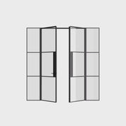 Air 4 architectural double doors with side lites and slim mullion layout