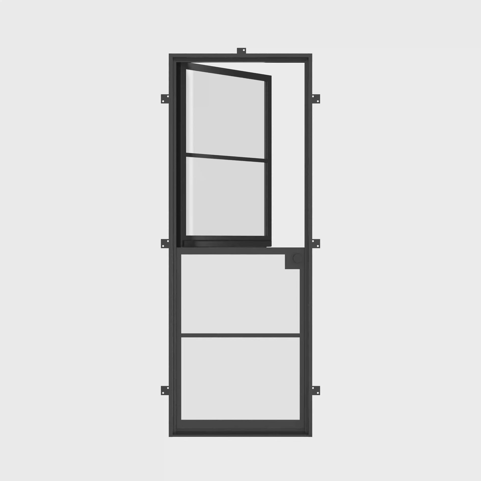 Air 4 Dutch flat exterior steel door with minimalist black frame