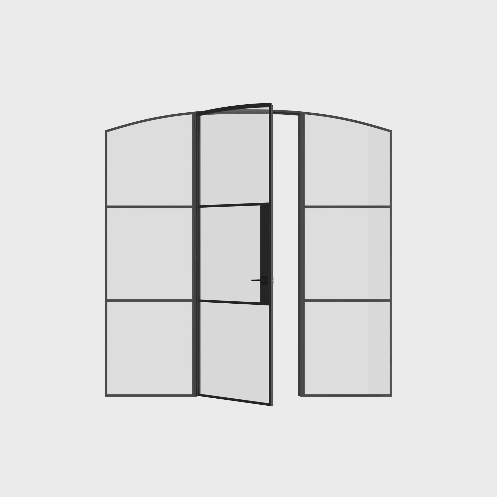 Air 4 modern arched OTTOSTUMM steel door with side windows and clean lines