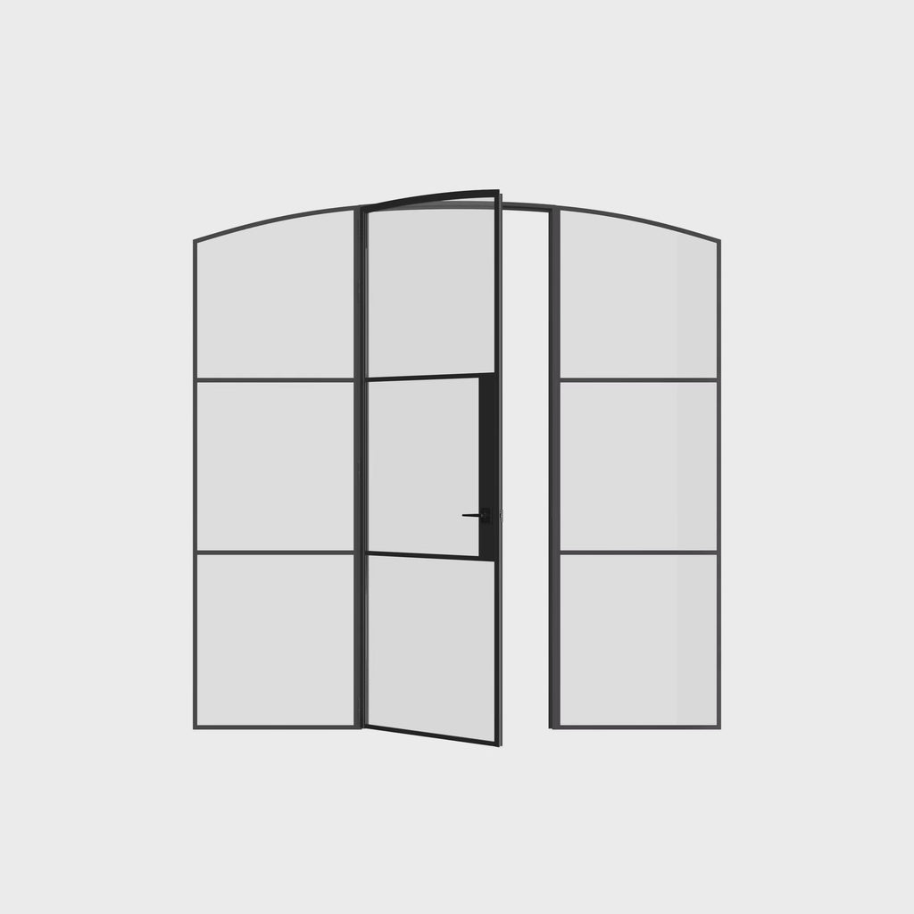 Air 4 modern arched OTTOSTUMM steel door with side windows and clean lines