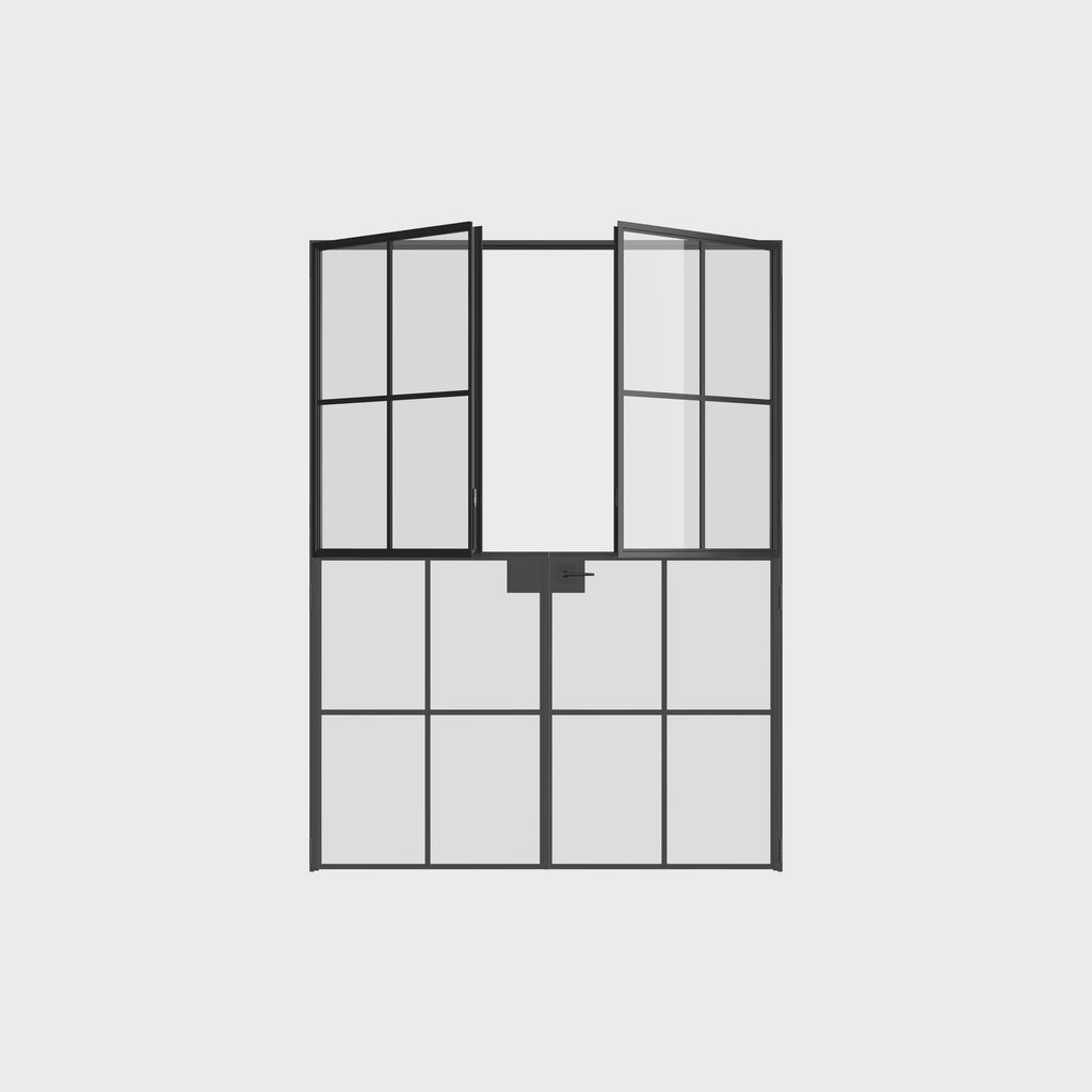 Interior Dutch double flat hot-rolled steel doors, modular system