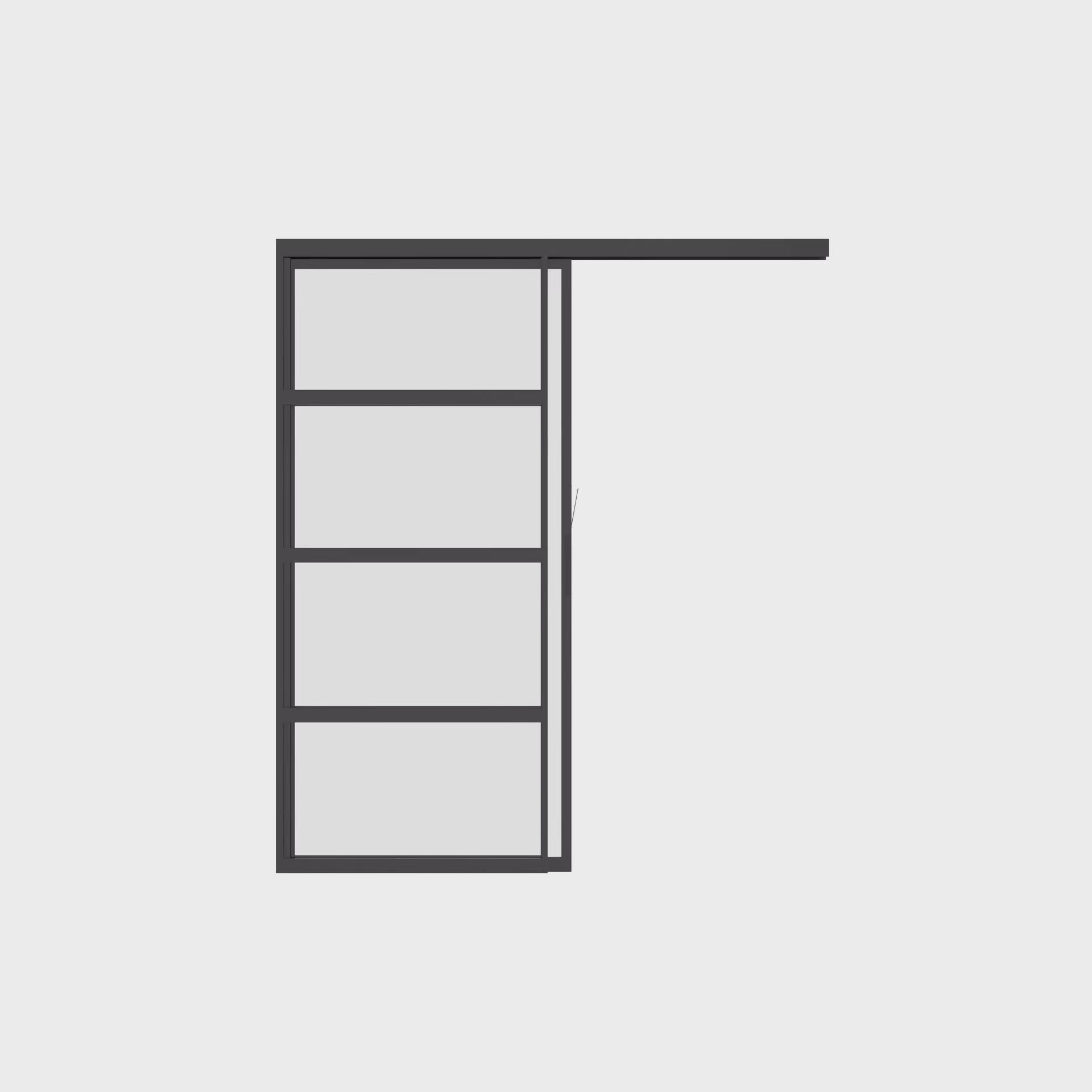 Minimalist pocket slider glass door with slim frame construction