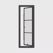 Double casement landscape steel window, standard size, with insulated glass