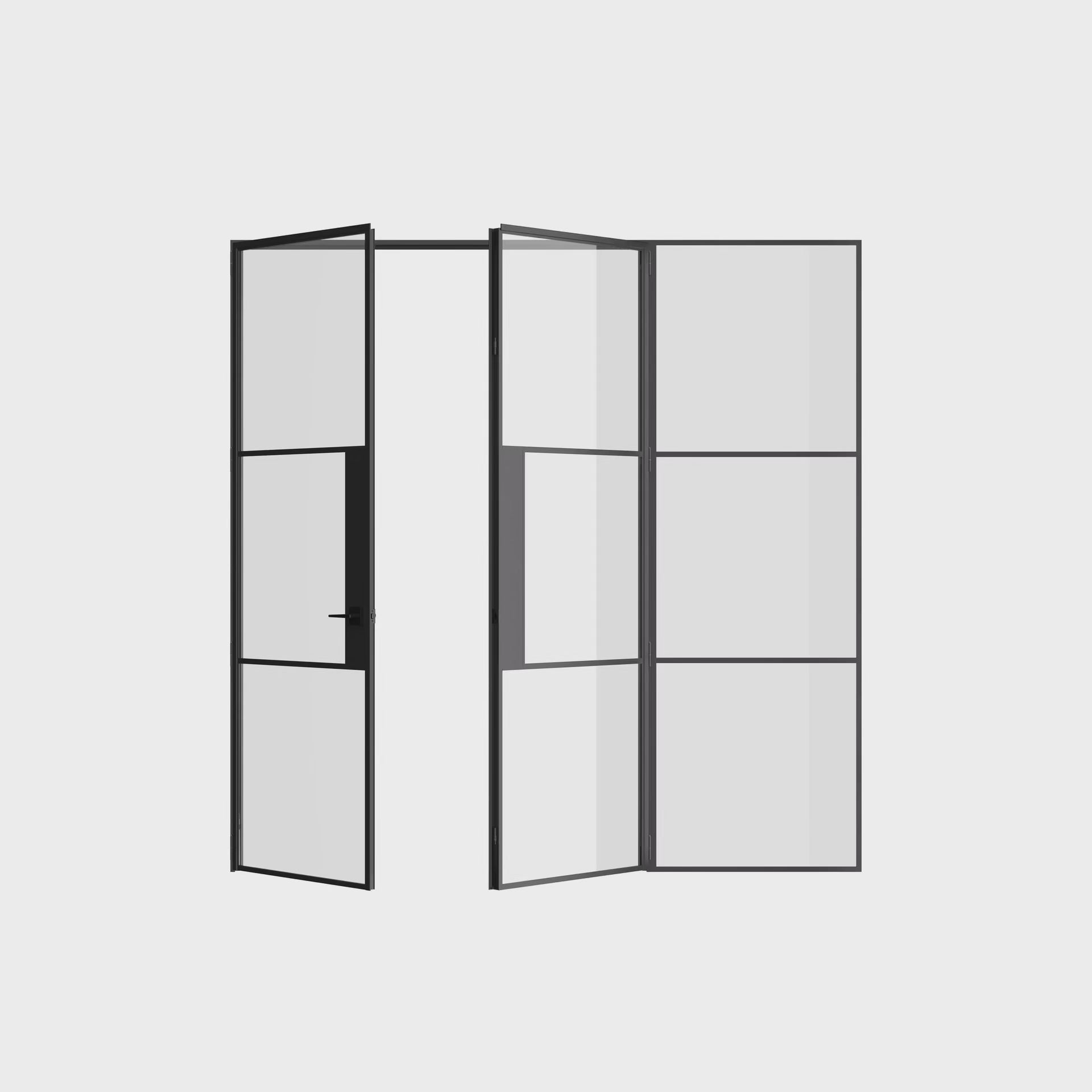 Air 4 double interior doors with right sidelight and slim mullions