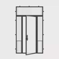 Air Grand with Side Windows and Flat Top Window - Single Flat | Standard Sizes by Pinky’s Iron Doors — home doors, view 6