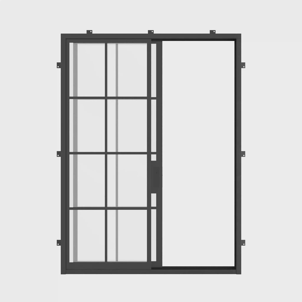 Air 5 exterior steel slider door architectural design with glass panels
