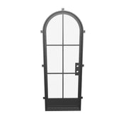 Air 7 single full arch steel front door, architectural exterior door with full arch design