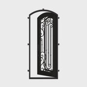 Paris soft arch top door with thermal break in matte black finish.