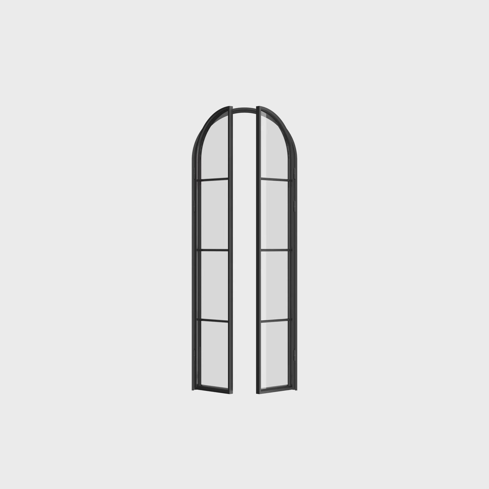 Air Pantry double full arch steel and glass pantry doors for classic kitchens