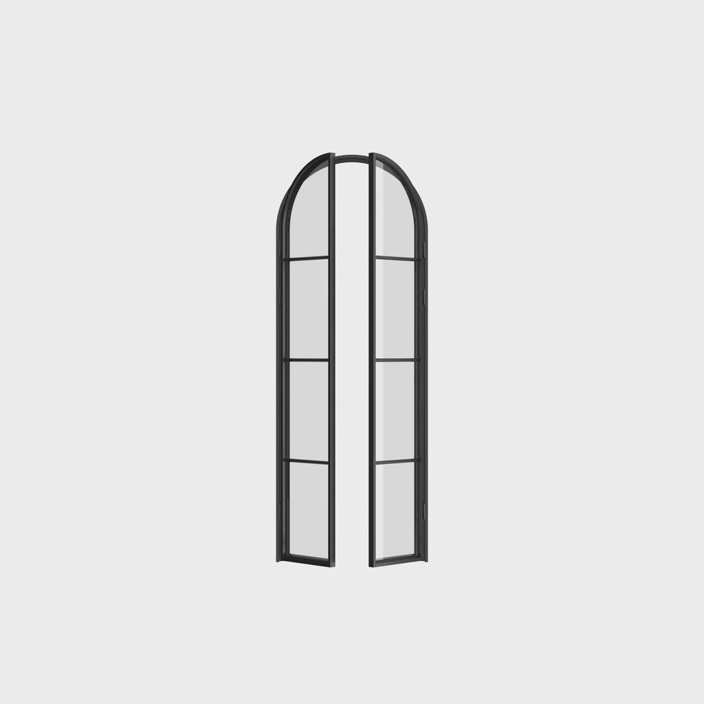 Air Pantry double full arch steel and glass pantry doors for classic kitchens