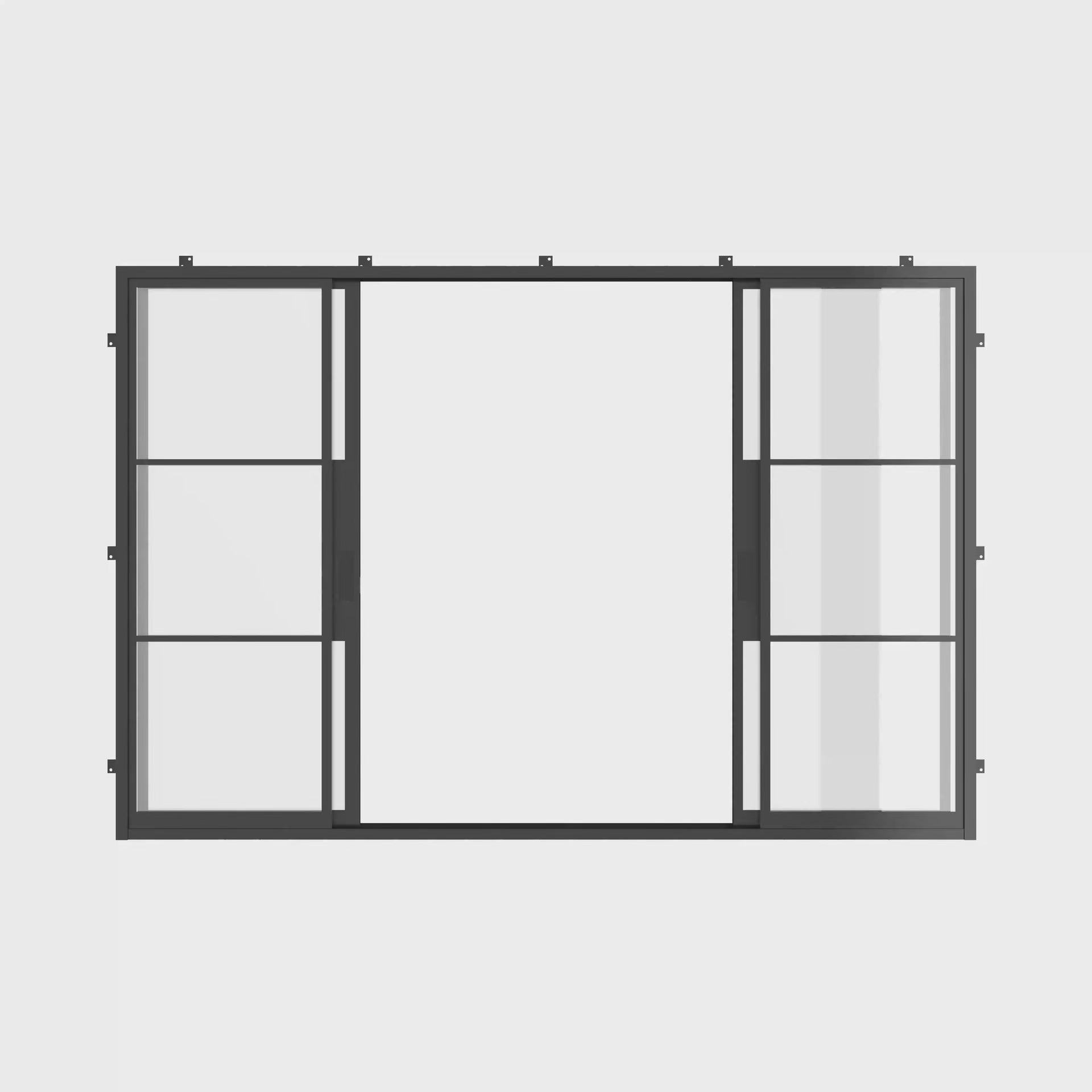 sleek custom center split sliding door