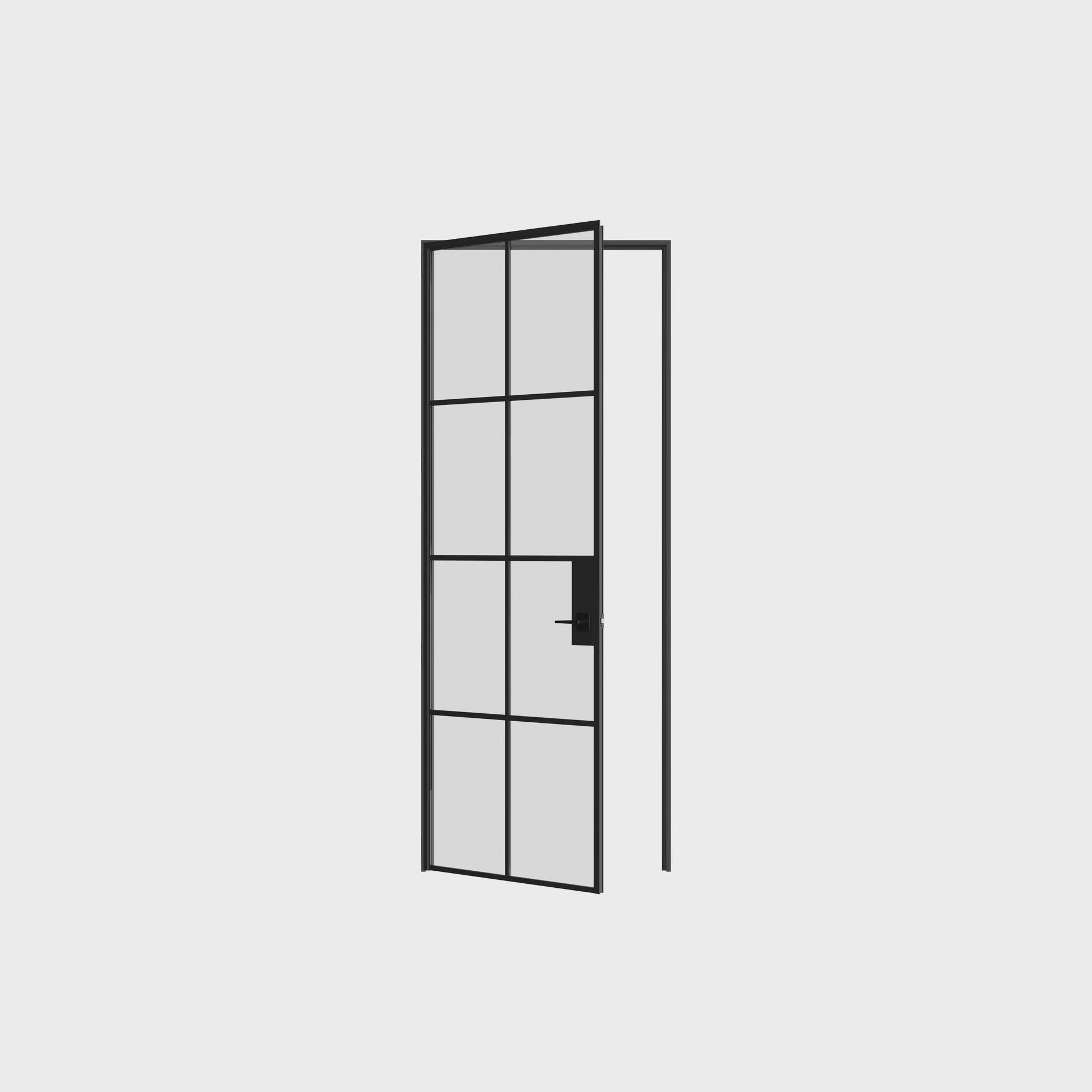 Air 5 single flat interior door solid steel factory style design with removable threshold