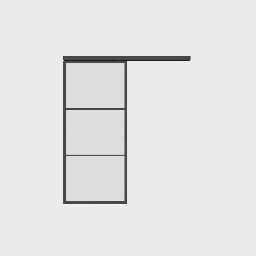 Air 4 single panel slider with geometric muntins and slim proportions