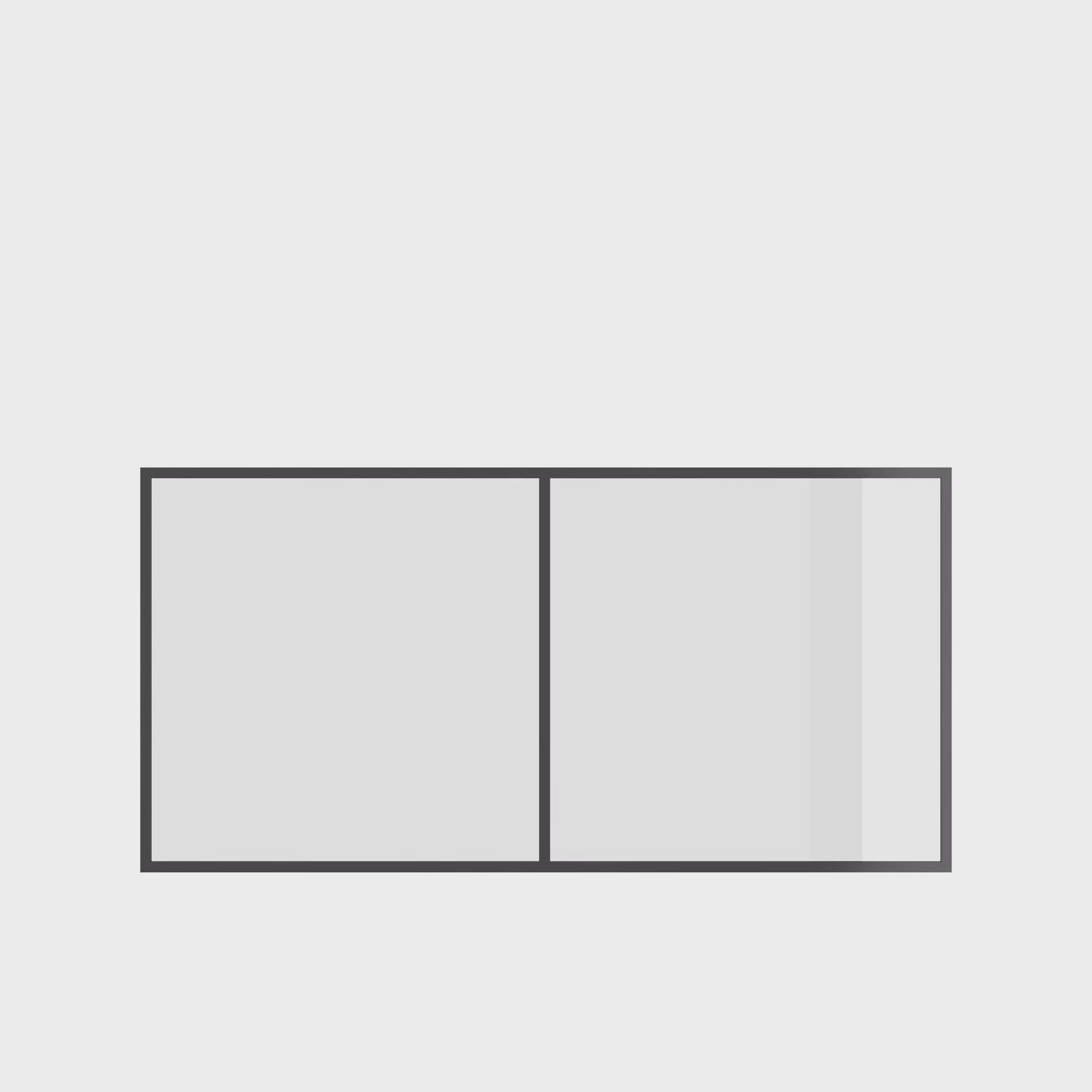 Air 4 flat top steel window insert with sleek profile and clear glazing