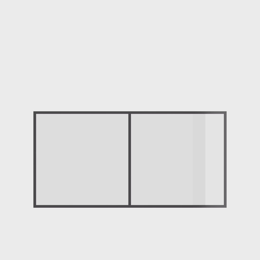 Air 4 flat top steel window insert with sleek profile and clear glazing