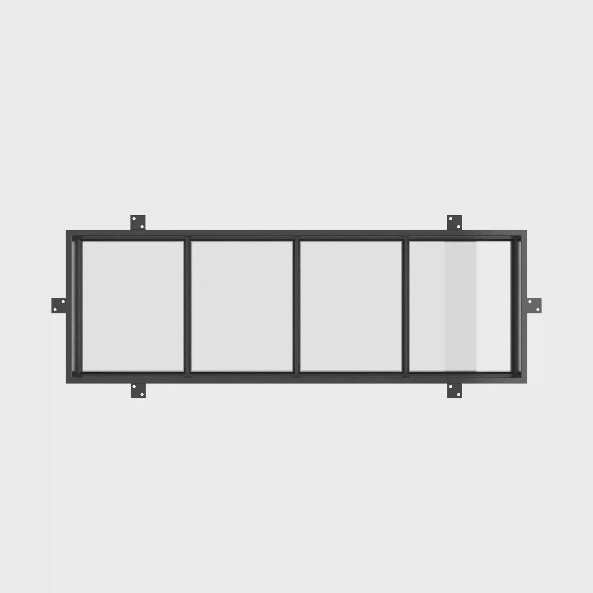 flat top steel window with thermal break insulation