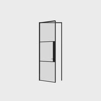 Air 4 single flat door with minimalist grid and strong OTTOSTUMM steel build