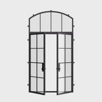 Air 5 with Arch Top Window - Double Flat | Standard Sizes by Pinky’s Iron Doors — home doors, view 6