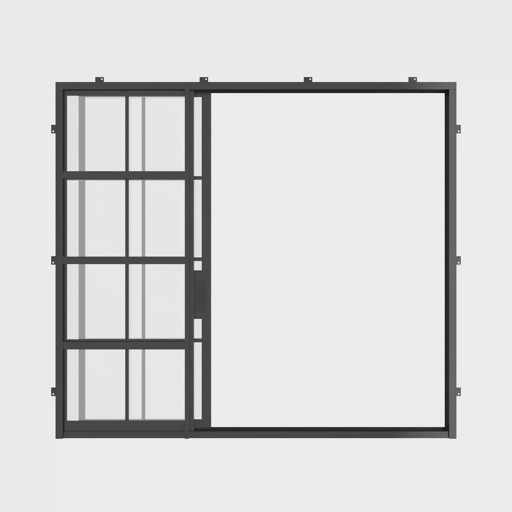Air 5 exterior steel pocket sliding door architectural glass design
