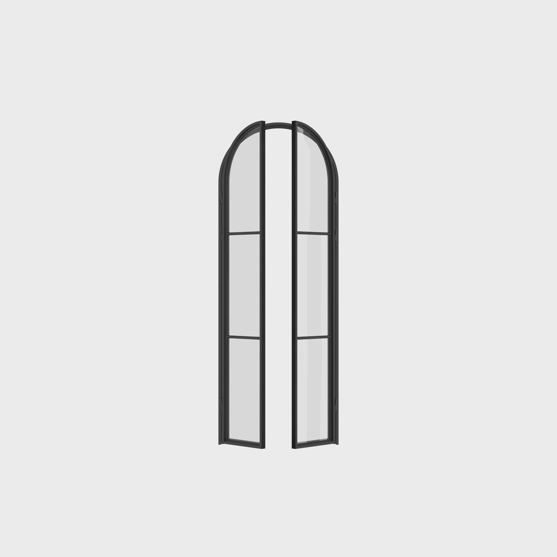 Air 4 double full arch steel pantry doors, galvanized mixed steel build