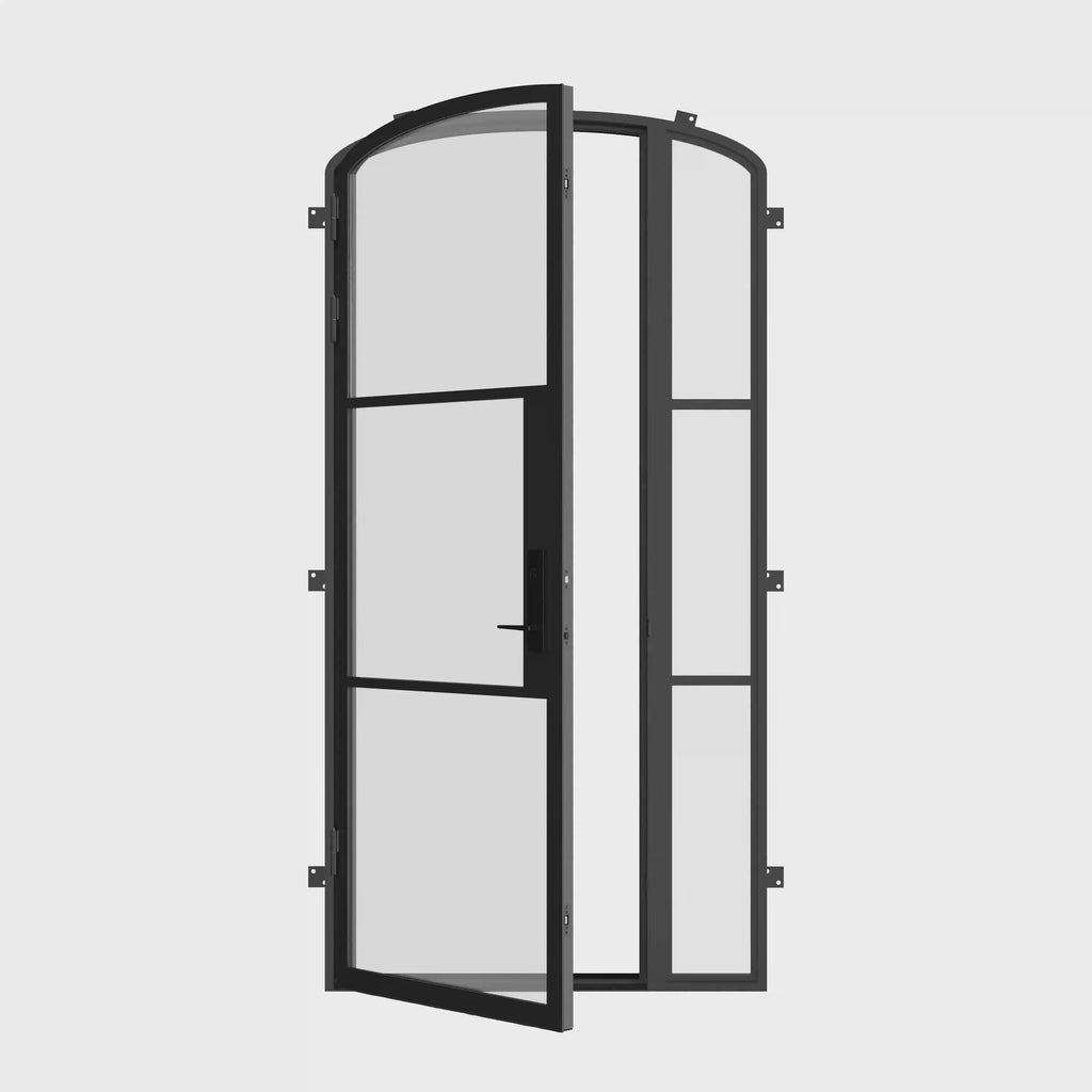 minimalist exterior door right sidelight design