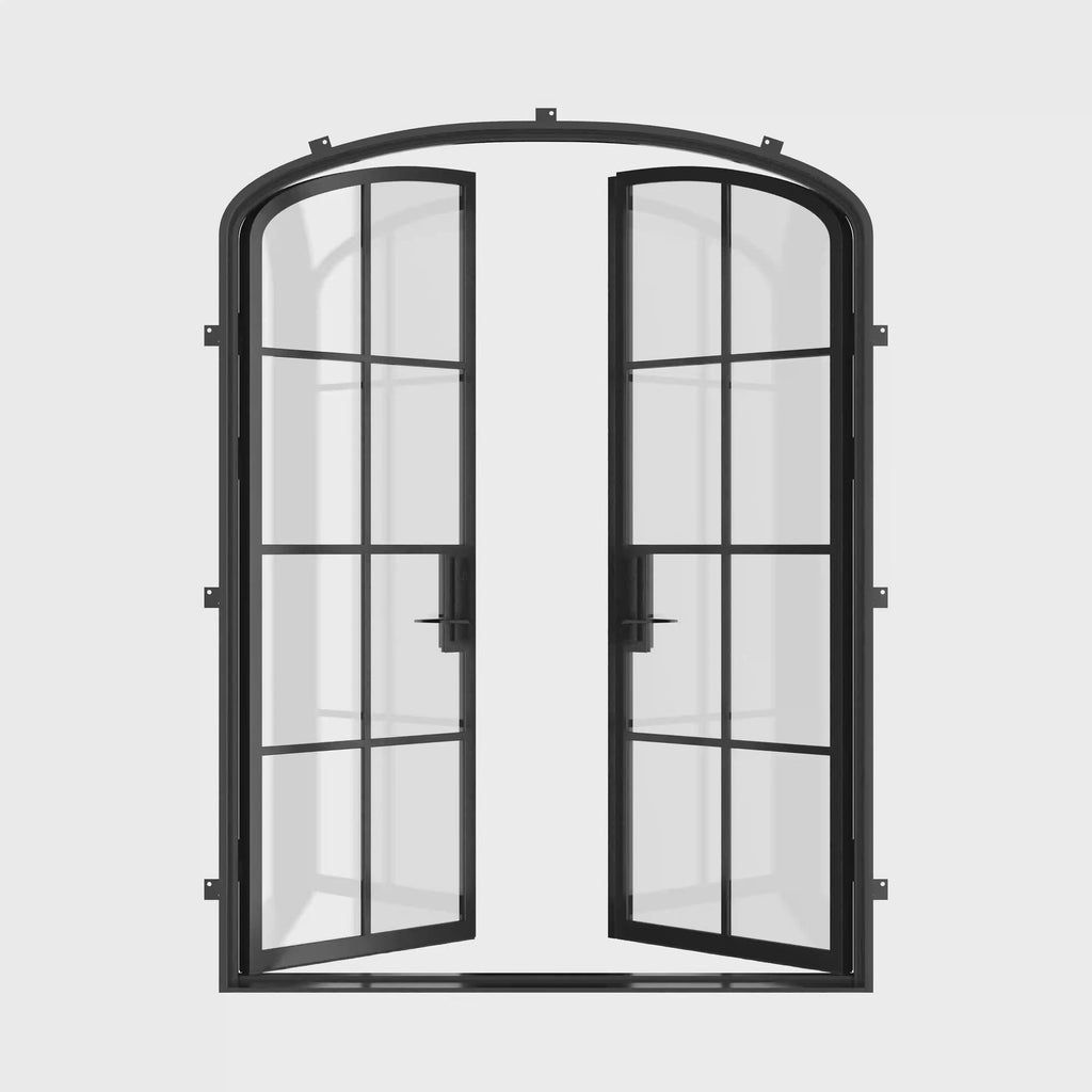 Luxury double mini arch architectural steel door system