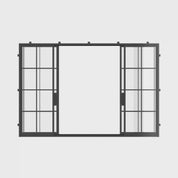Air 5 exterior center split sliding steel door modern design