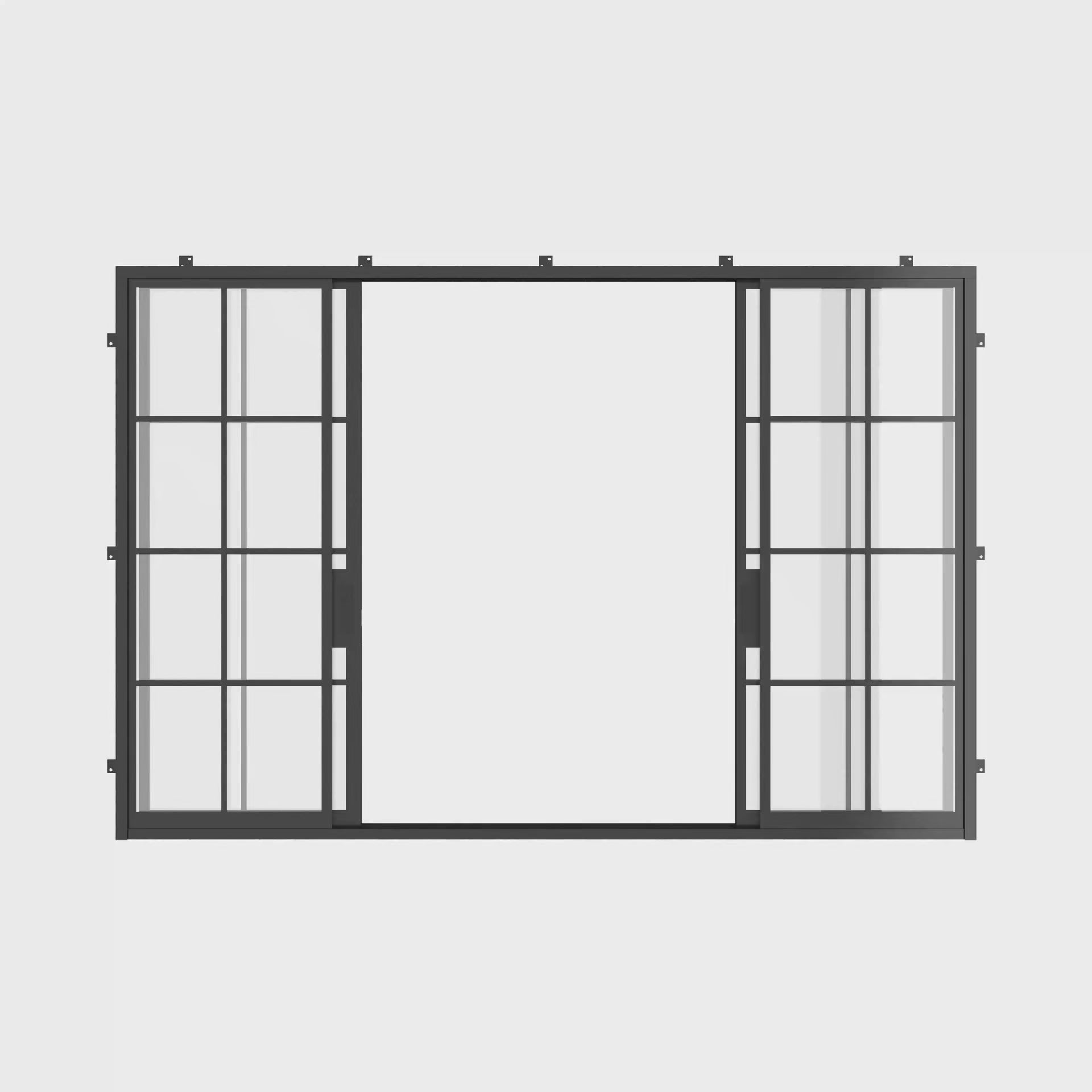 Air 5 exterior center split sliding steel door modern design
