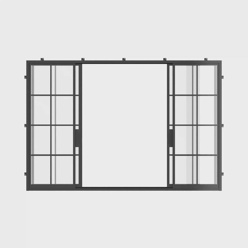 Air 5 exterior center split sliding steel door modern design