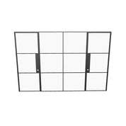 Air 4 modular interior door wall with dual leaves and fixed middle panel in sturdy OTTOSTUMM steel 