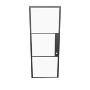 Air 4 single leaf steel door with minimalist grid and sturdy construction