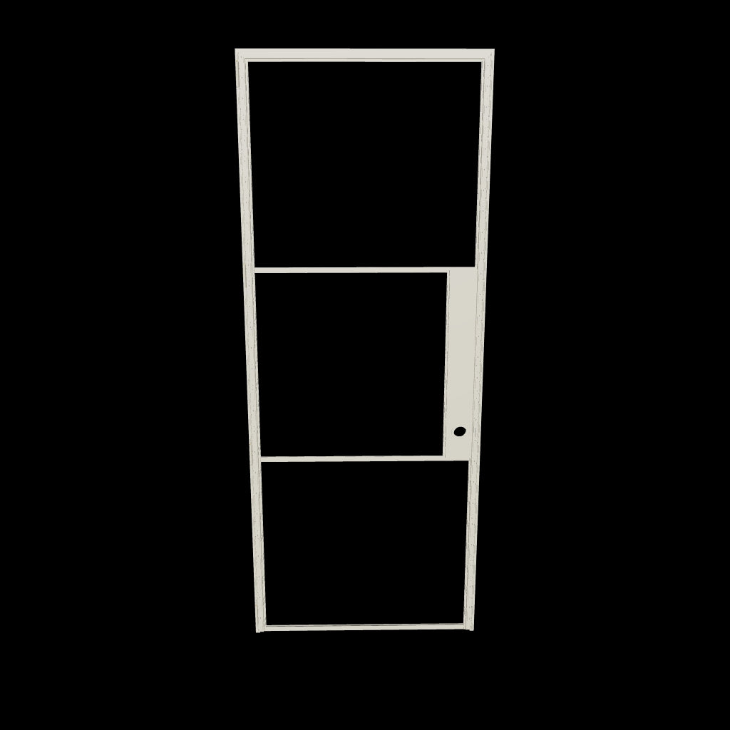 3d rendering of a hot-rolled interior steel door