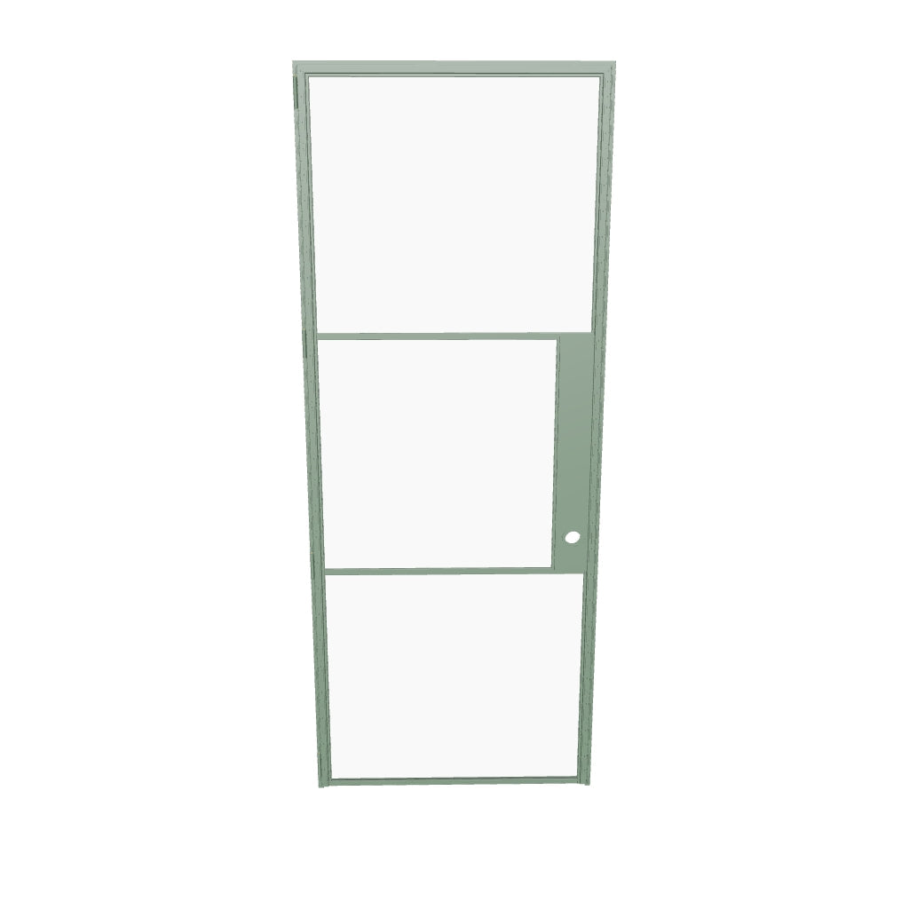 Air 4 minimalist green steel door with durable construction