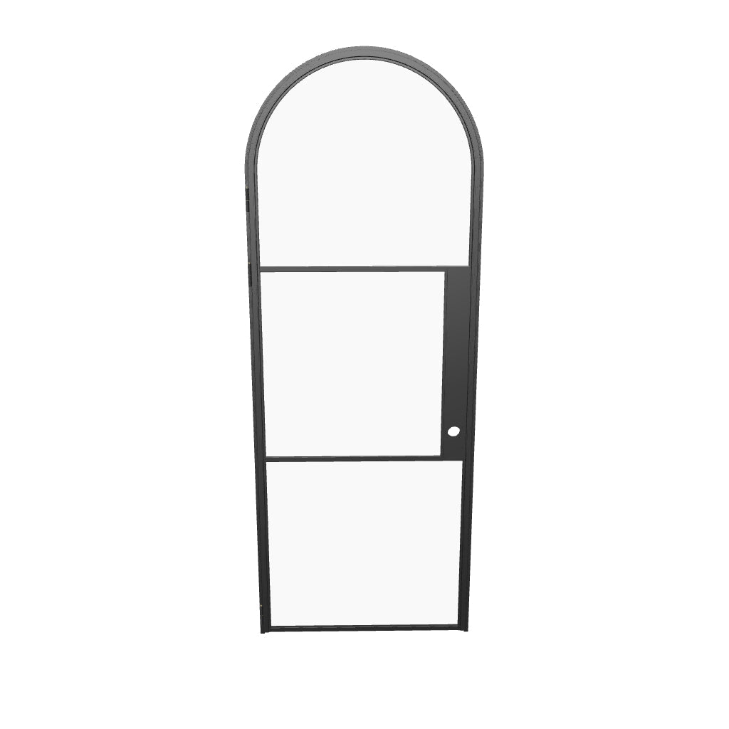 Air 4 modern full arch interior door with tempered glass and slim profile