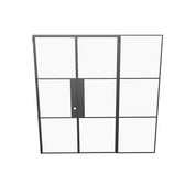 Air 4 double flat steel door system with right side glass panel