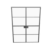Air 4 double leaf Dutch doors with minimalist steel grid and clear glass