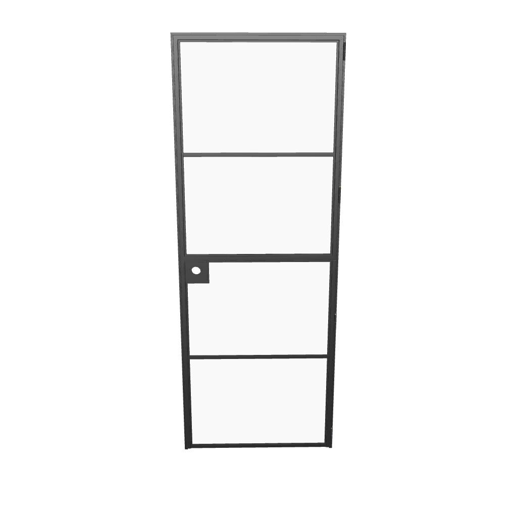 Air 4 contemporary Dutch OTTOSTUMM steel door with clean lines and single-pane glass inserts