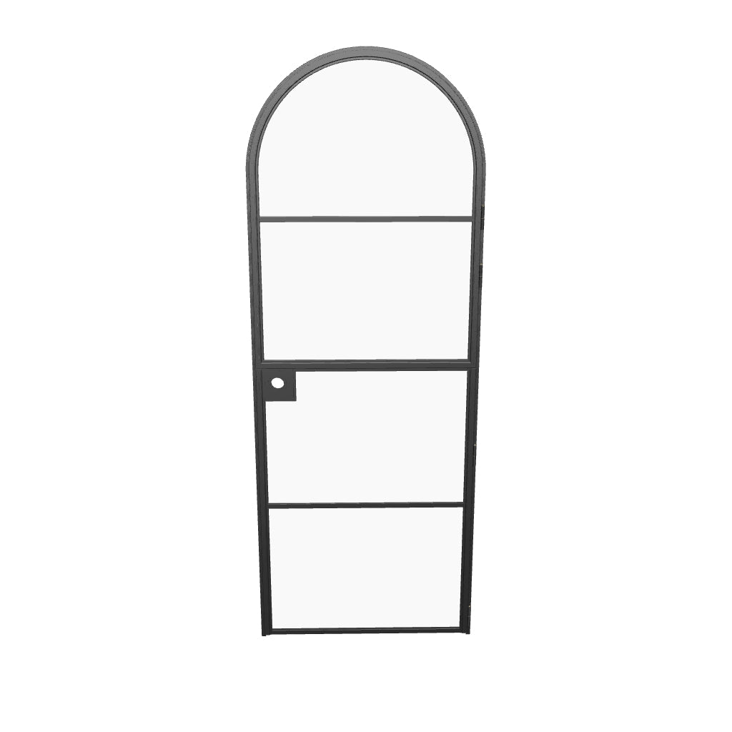 Air 4 modern Dutch full arch interior door in black steel