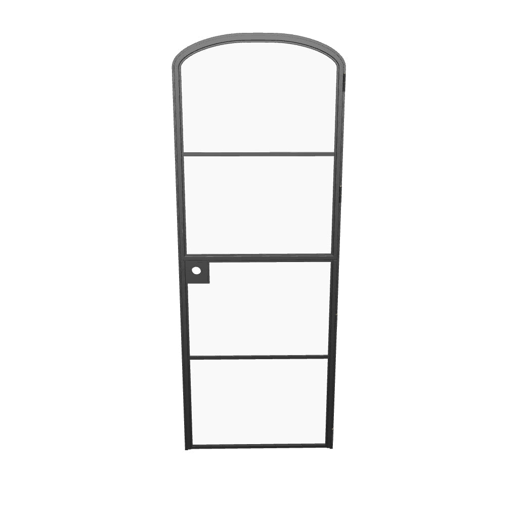 Air 4 single mini arch Dutch door with minimalist steel grid