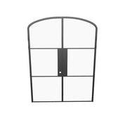 Air 4 double mini arch interior doors with strong steel frame and sleek grid pattern