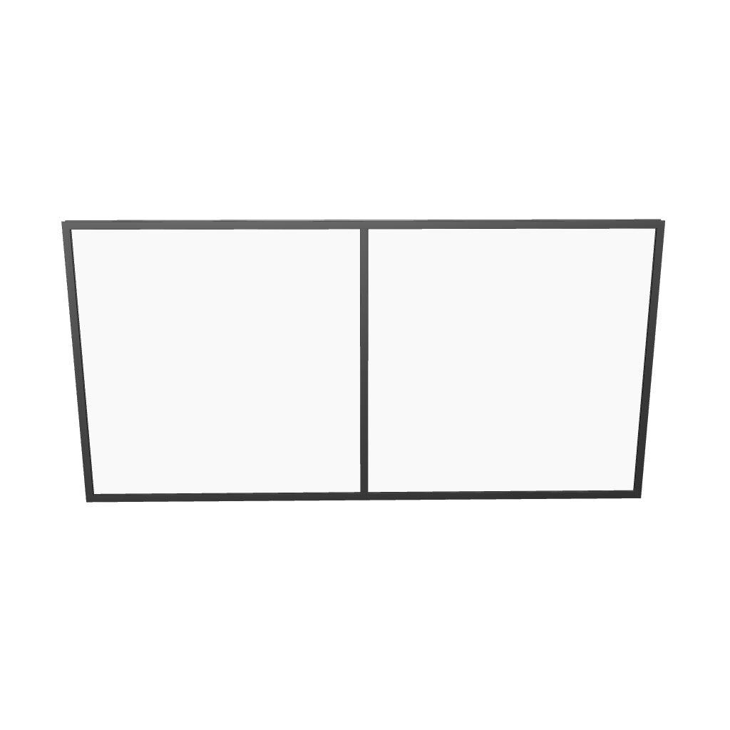 Air 4 minimalist interior window in black steel with slim proportions