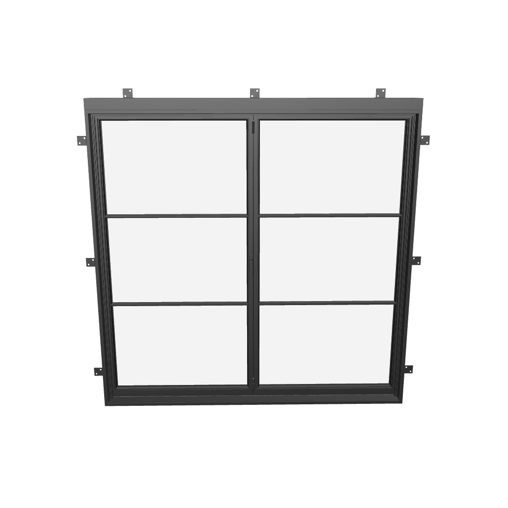 designer custom 2 panel steel bi fold